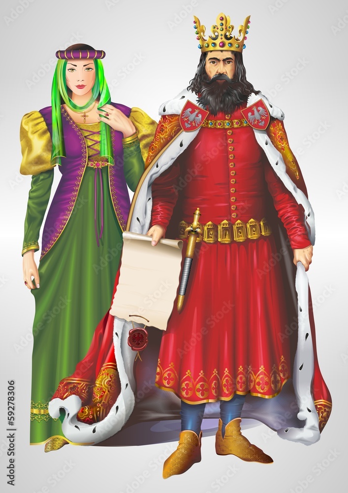 King and Queen Illustration King and Queen Illustration