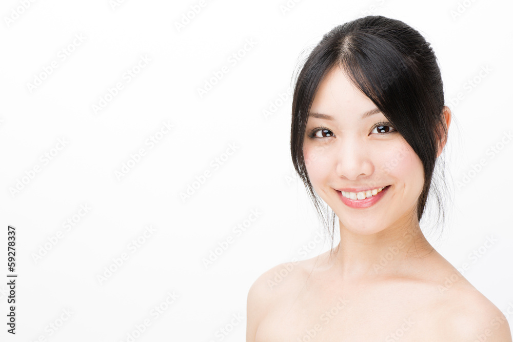 attractive asian woman beauty image on white background attractive asian woman beauty image on white background