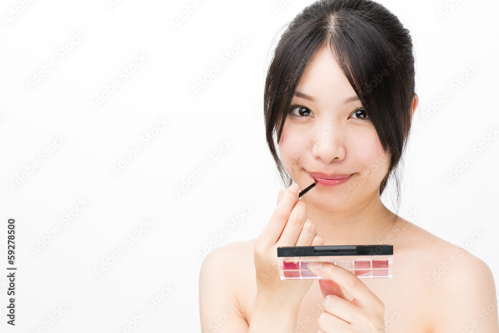 attractive asian woman beauty image on white background attractive asian woman beauty image on white background