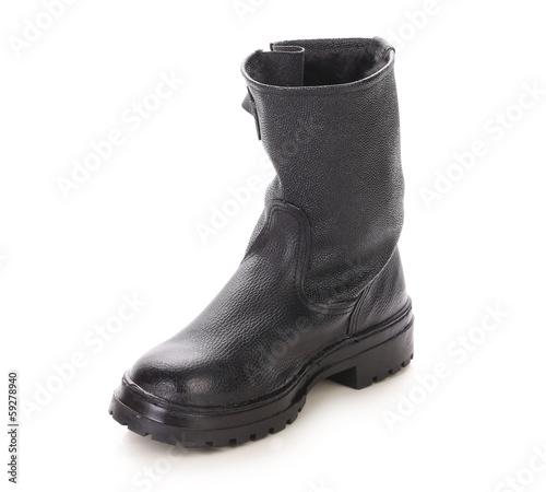 High black color kersey boot.