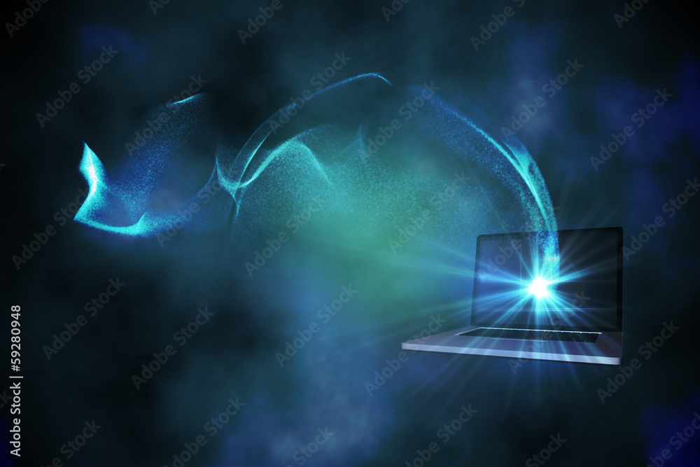 Obraz premium Laptop digital background