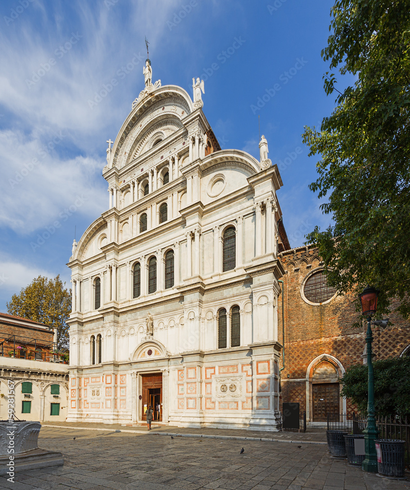facade of San Zaccaria church. Venice. Italy.