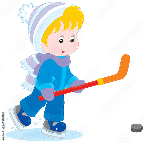 Little hockey player