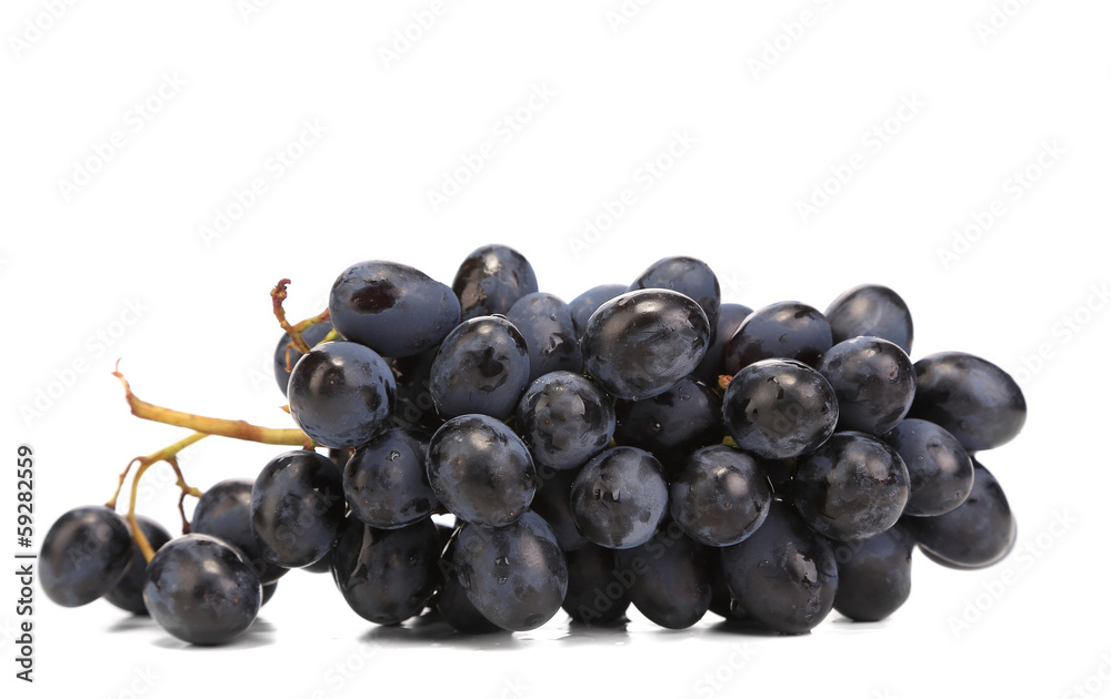 Branch of black ripe grapes. Branch of black ripe grapes.