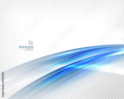 Blue vector blur motion lines business template