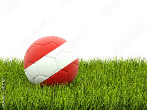 Football with flag of austria