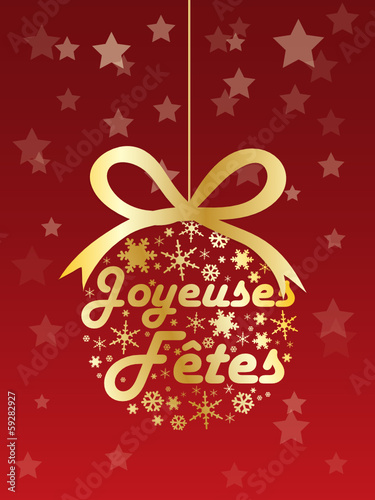 CARTE "JOYEUSES FETES" (meilleurs voeux joyeux noël bonne année)
