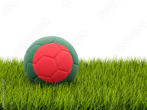 Football with flag of bangladesh