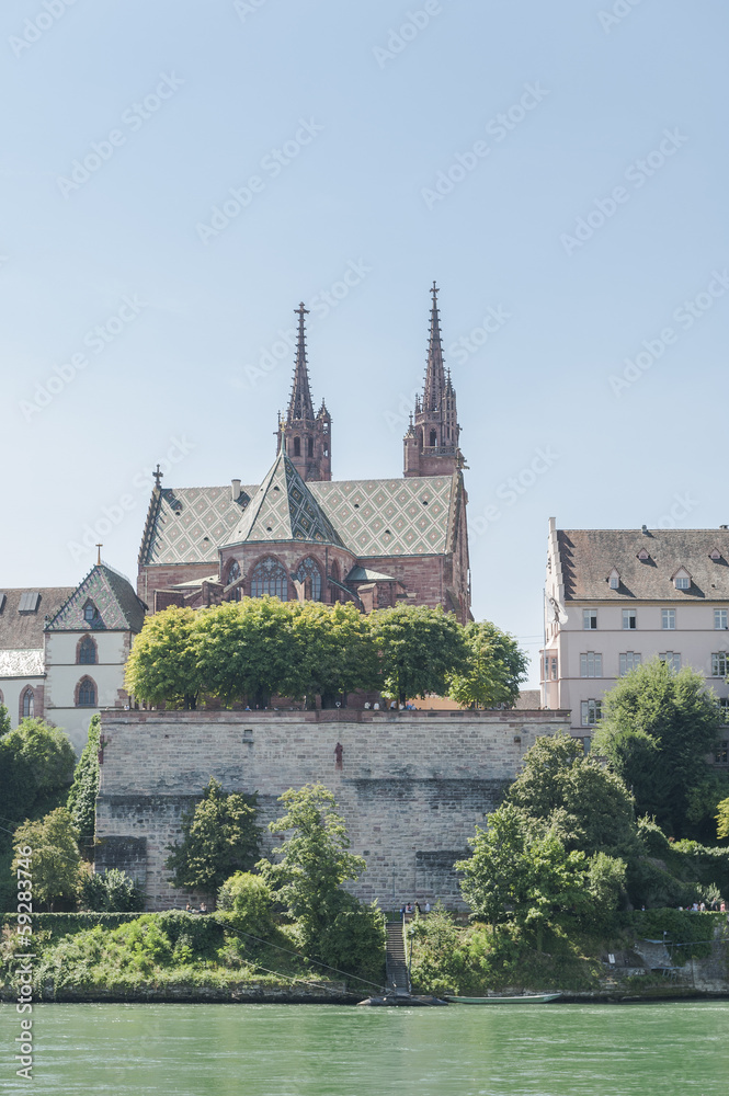 Basel, historische Altstadt, Münster, Pfalz am Rhein, Schweiz Basel, historische Altstadt, Münster, Pfalz am Rhein, Schweiz