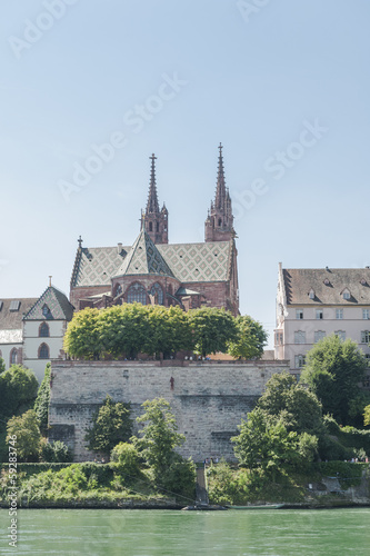 Basel, historische Altstadt, Münster, Pfalz am Rhein, Schweiz