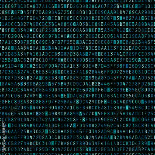 Repeating Blue Hexadecimal Background