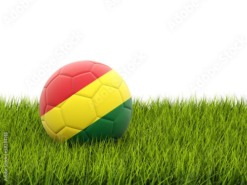 Football with flag of bolivia