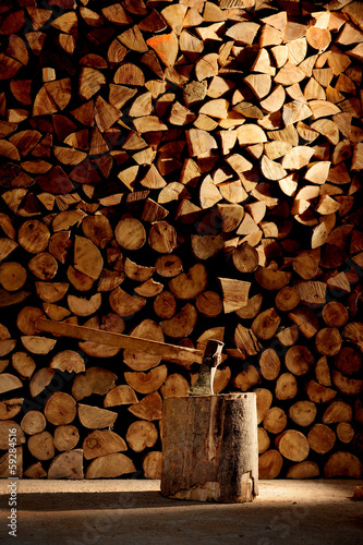 cold, heat, combustion, season, heating, cut wood, woodshed,