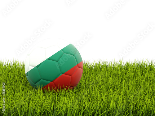 Football with flag of bulgaria
