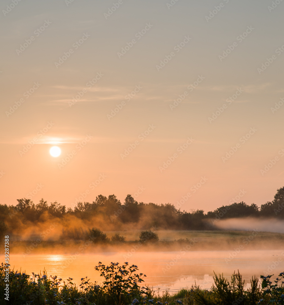 Sunrise mist