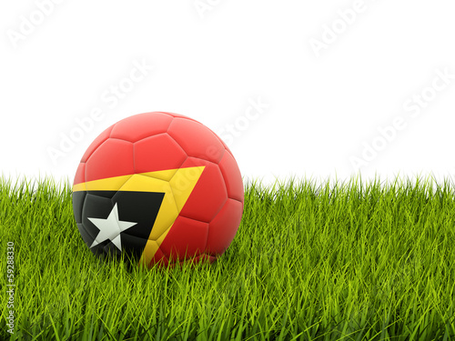 Football with flag of east timor
