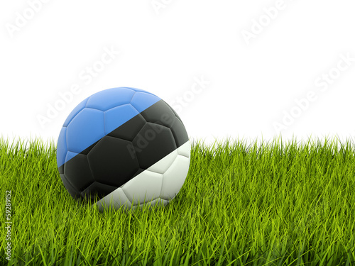 Football with flag of estonia