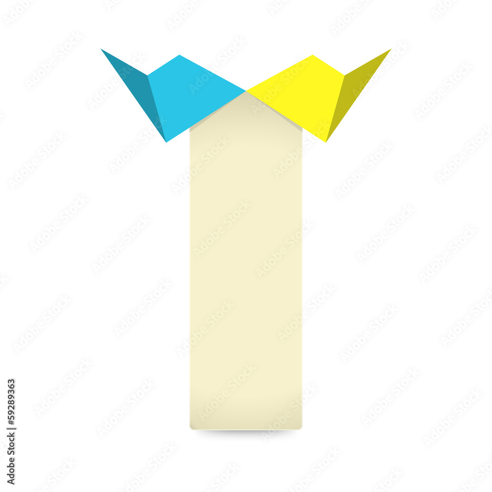 The label with origami style bow The label with origami style bow