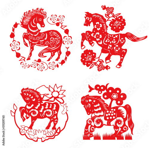 horse paper cut
