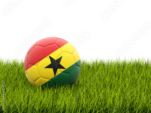 Football with flag of ghana