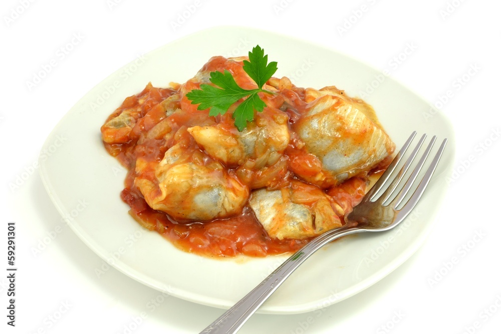 herring in tomato sauce