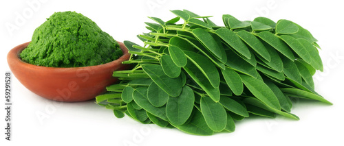 Moringa leaves with paste photo