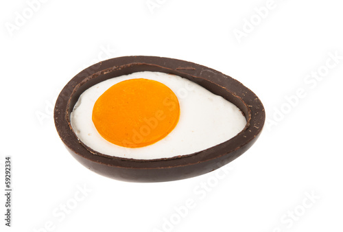 chocolate egg isolated