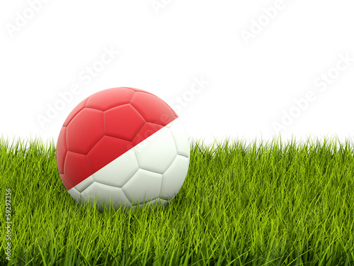 Football with flag of indonesia