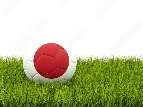 Football with flag of japan
