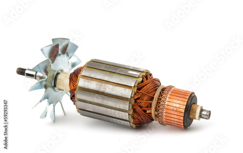 Electric motor rotor isolated