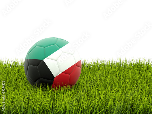 Football with flag of kuwait