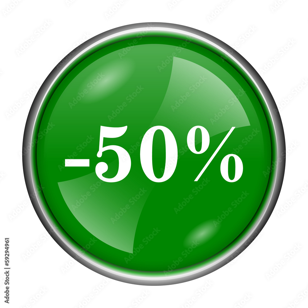 50 percent discount icon