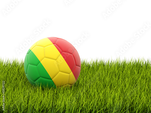 Football with flag of mali