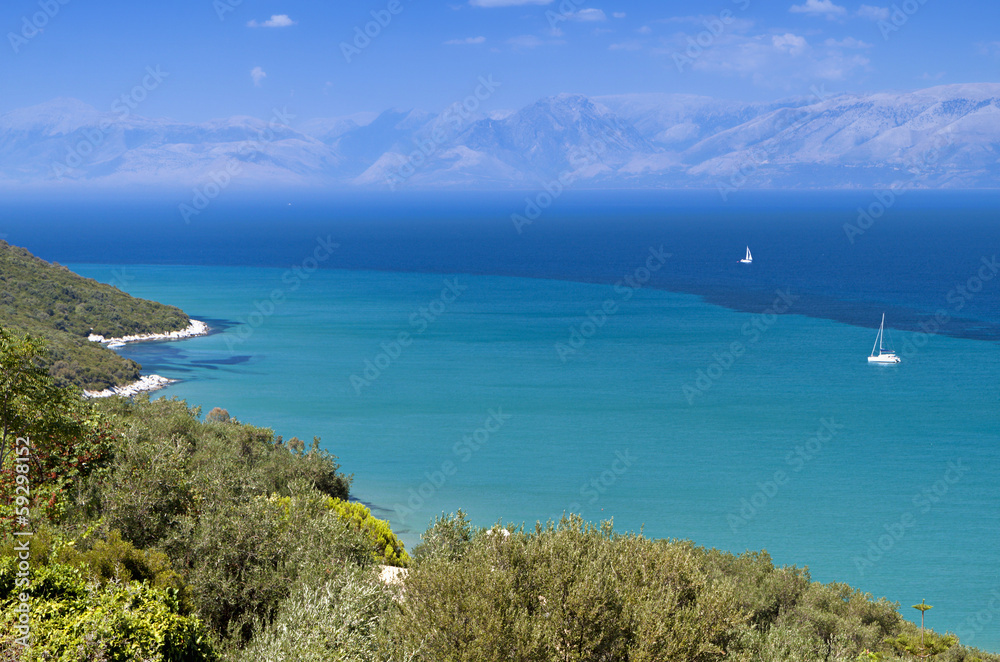 North coast of Corfu island in Greece