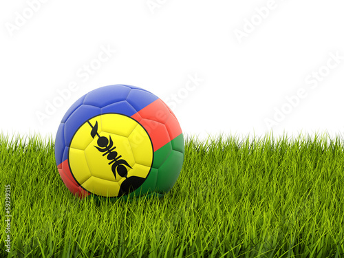 Football with flag of new caledonia