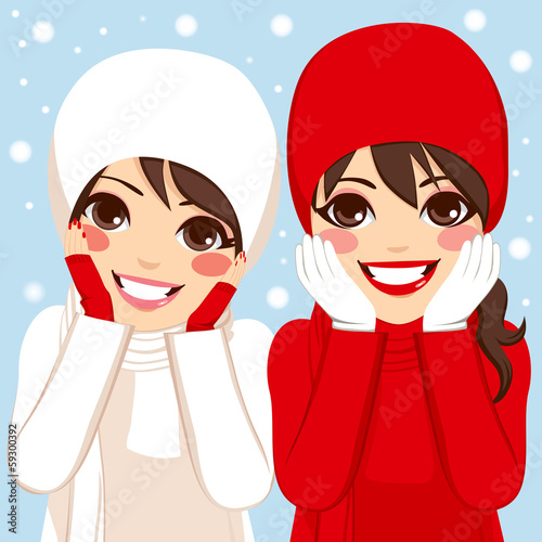 Red White Winter Friends