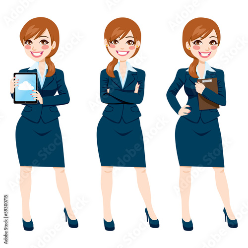 Brunette Businesswoman Full...