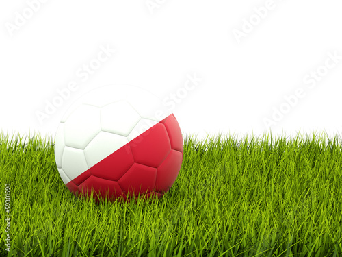 Football with flag of poland