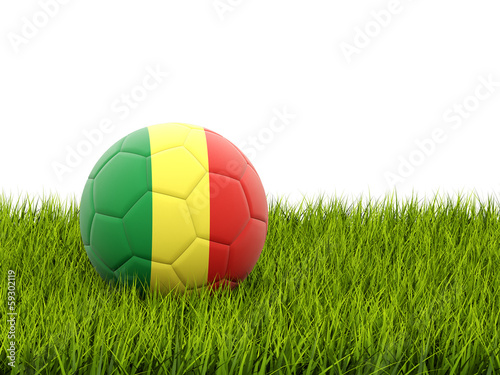 Football with flag of republic of the congo