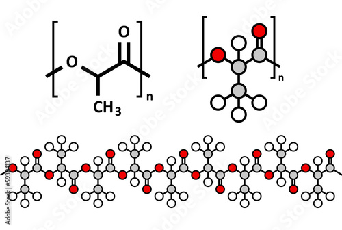 Polylactic acid (PLA, polylactide) bioplastic