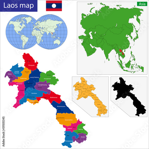 Laos map