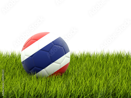 Football with flag of thailand