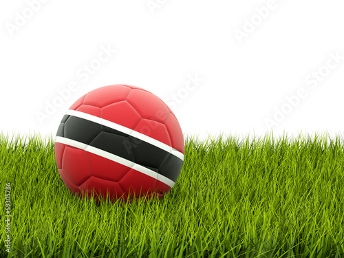 Football with flag of trinidad and tobago