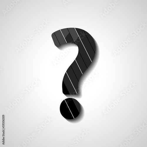 Abstract question mark, style illustration