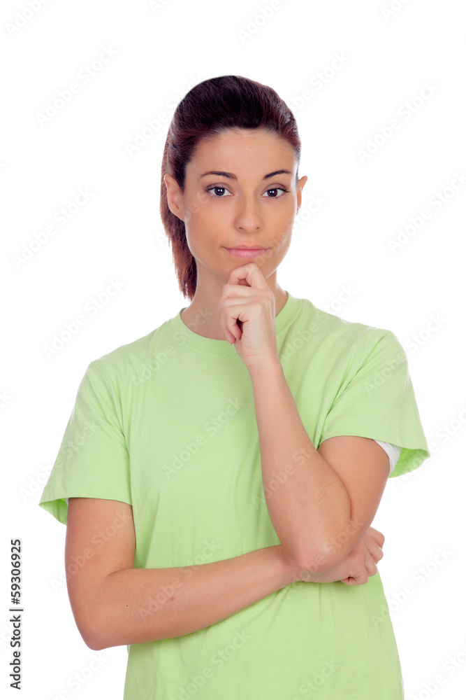 Pensive girl Pensive girl
