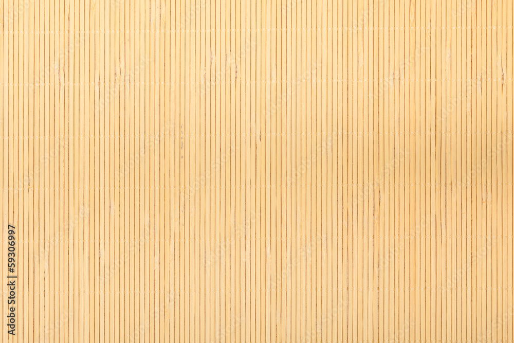 Close up beige bamboo mat striped background texture pattern - obrazy, fototapety, plakaty 