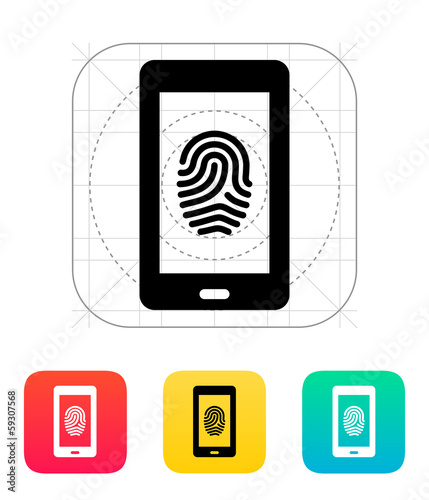 Phone fingerprint icon.