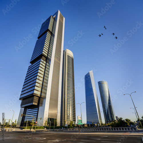 four modern skyscrapers