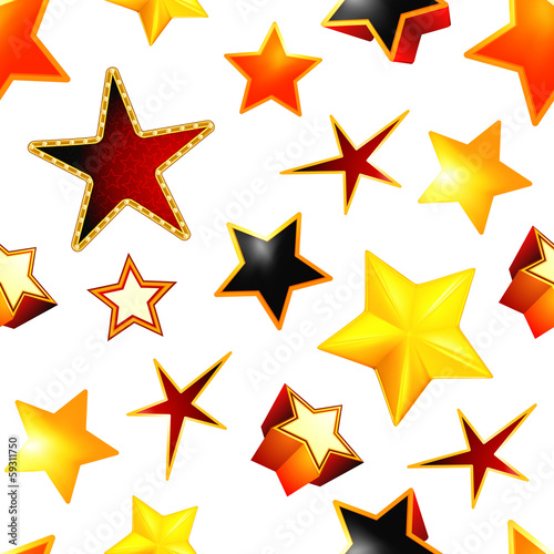 Stars seamless background, vector