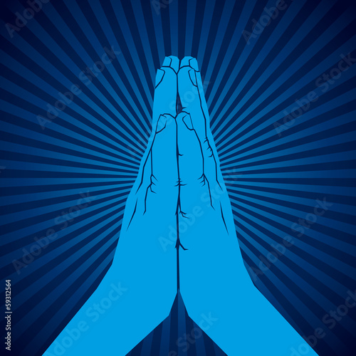 namaskar hand symbol vector